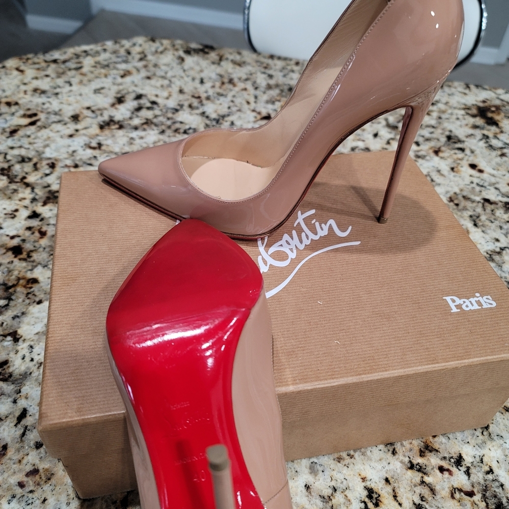Christian Louboutin nude 120mm so kate patent